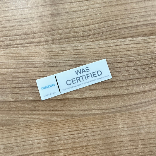 MAZDA WAS Certified